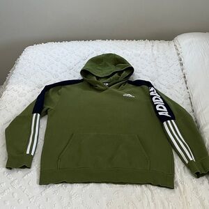 Adidas Green, Navy, White Hoodie Sweatshirt